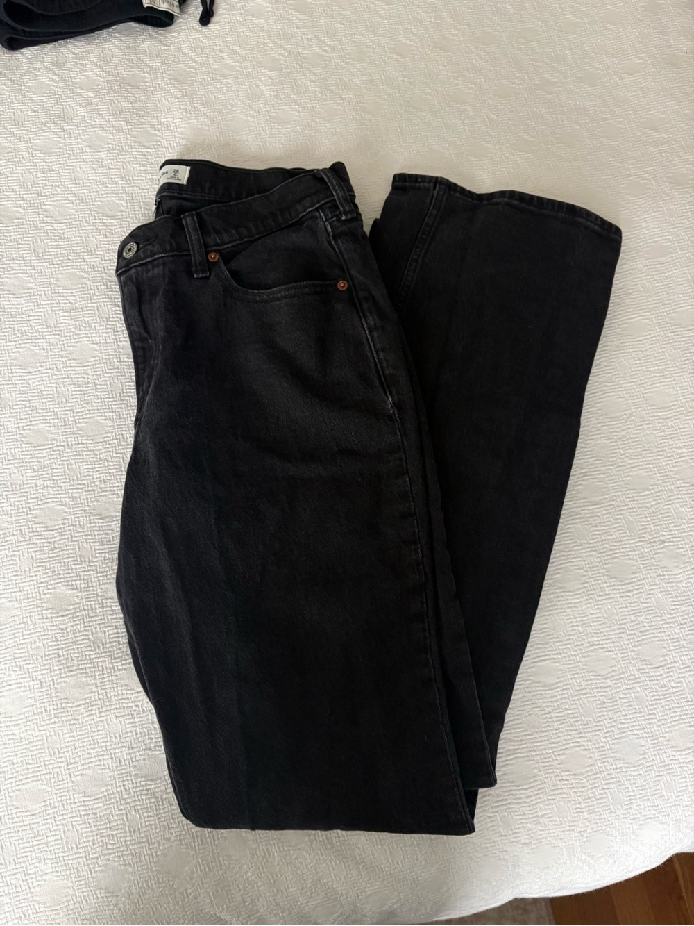 Abercrombie curve love boot cut low rise black jeans